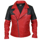 DSLeatherExporter – Red & Black Classic Leather Jacket - Image 4