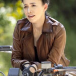 Christian Serratos The Walking Dead Brown Leather Jacket